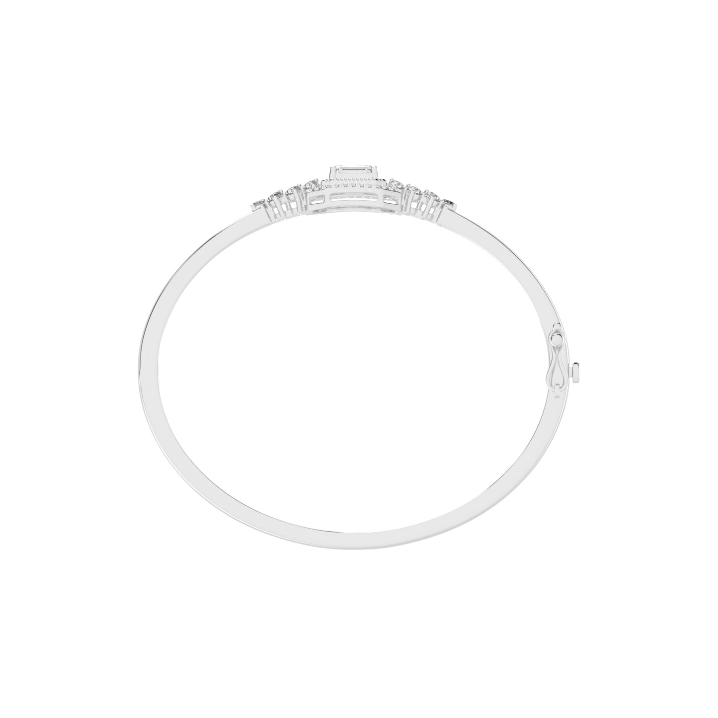 Daria Split Shank Emerald Cut Kada Lab Diamond Bracelet