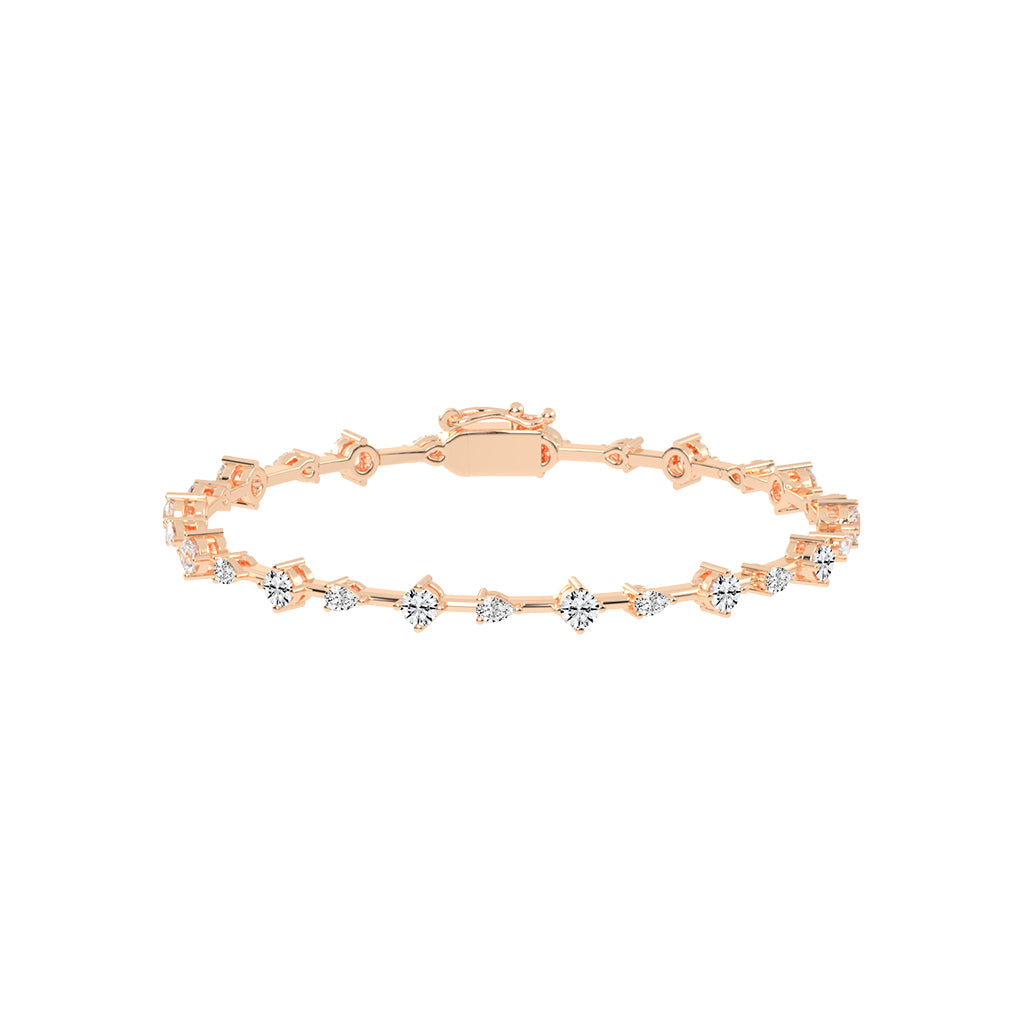 Ivory Diamond Round Cut Delicate Lab Diamond Bracelet