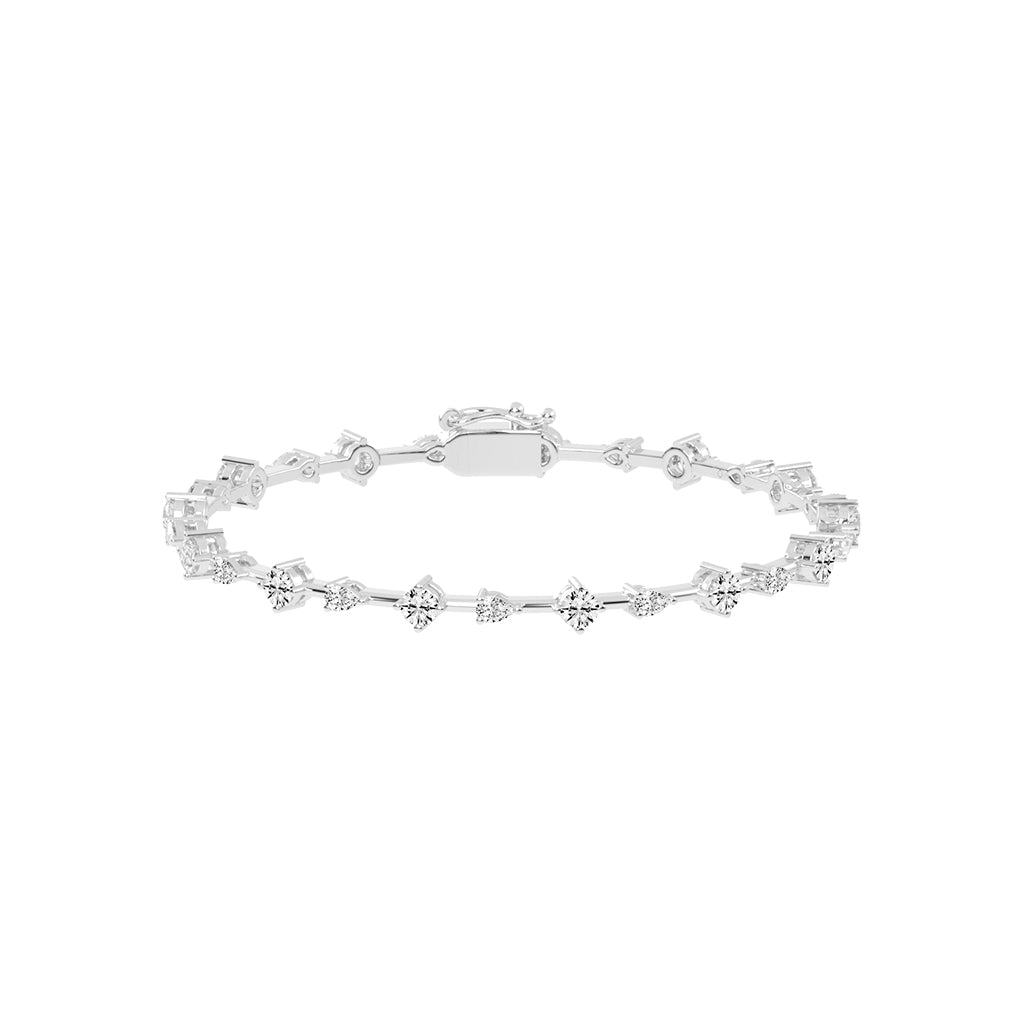 Ivory Diamond Round Cut Delicate Lab Diamond Bracelet