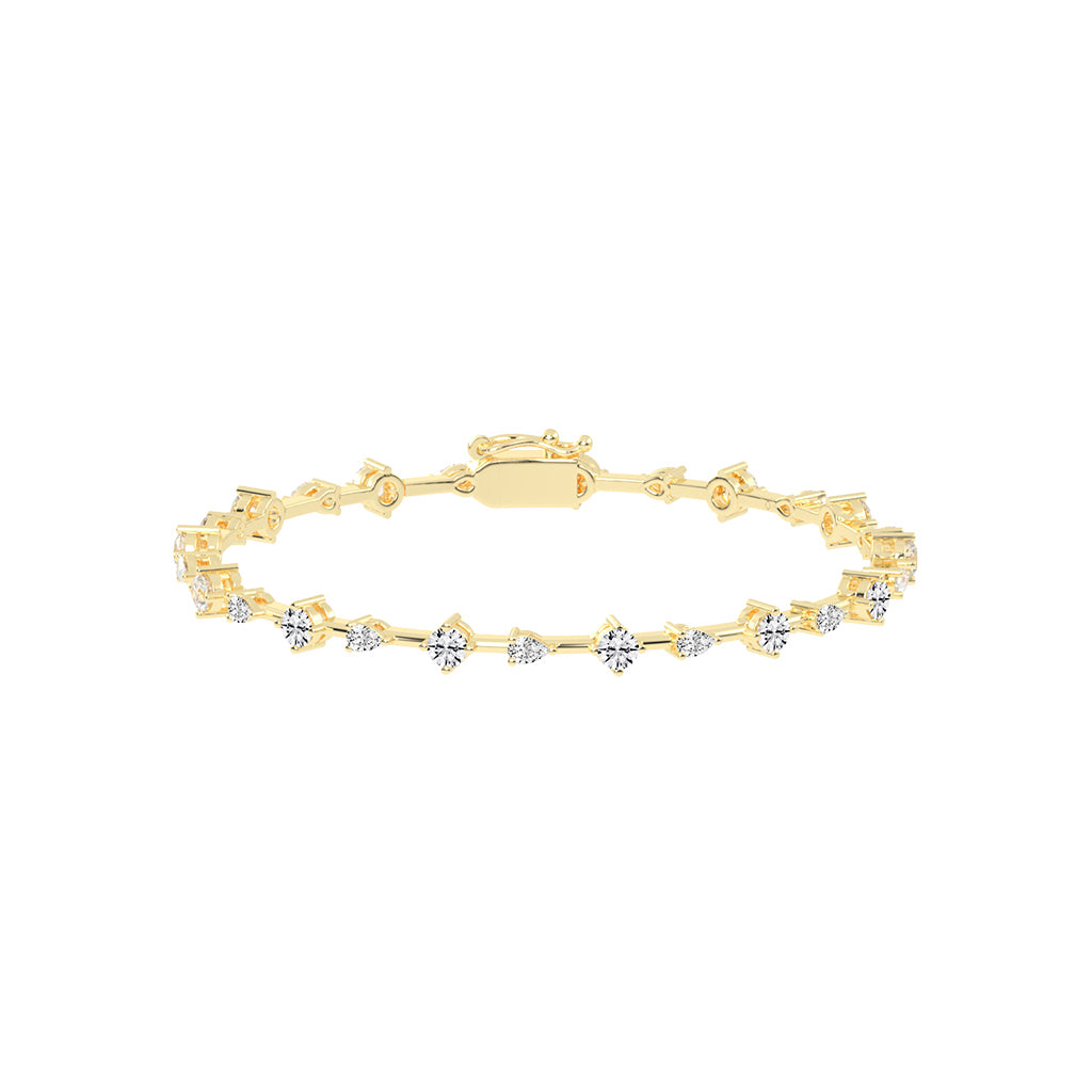 Ivory Diamond Round Cut Delicate Lab Diamond Bracelet