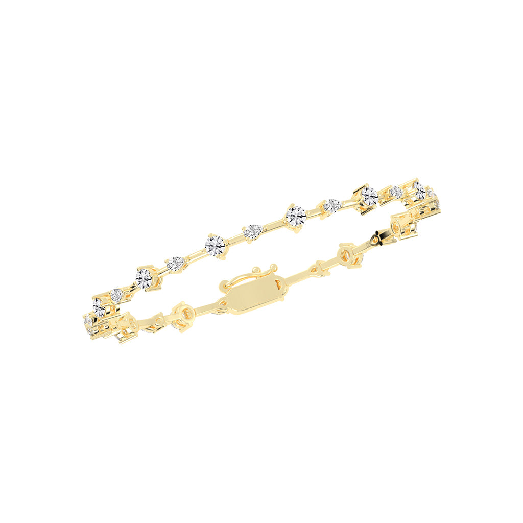 Ivory Diamond Round Cut Delicate Lab Diamond Bracelet