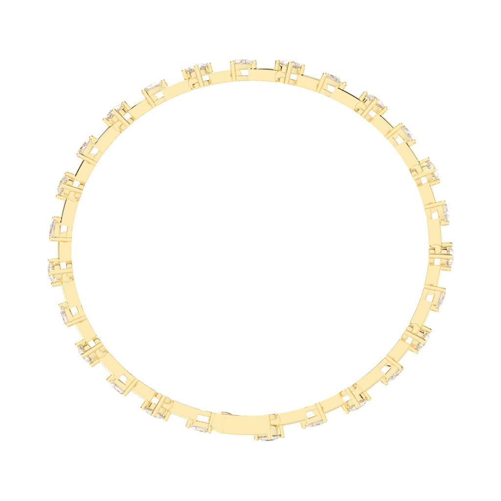 Ivory Diamond Round Cut Delicate Lab Diamond Bracelet