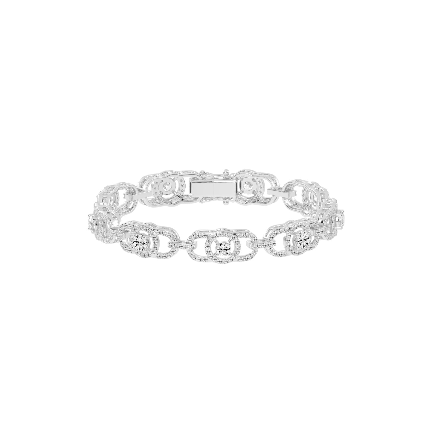 Lumin 3.75Ct Round Cut Fancy Lab Diamond Bracelet