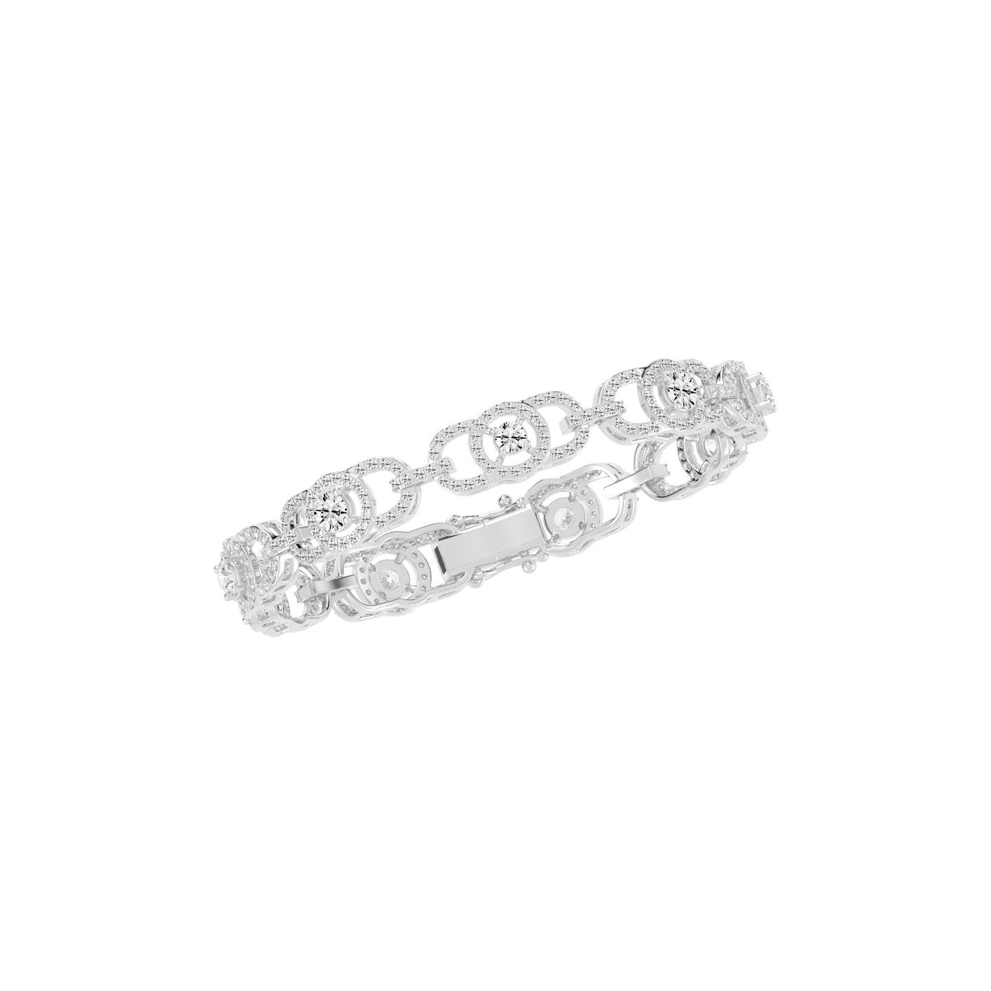 Lumin 3.75Ct Round Cut Fancy Lab Diamond Bracelet