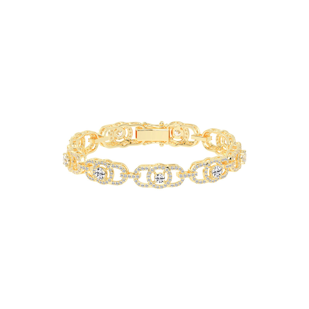 Lumin 3.75Ct Round Cut Fancy Lab Diamond Bracelet