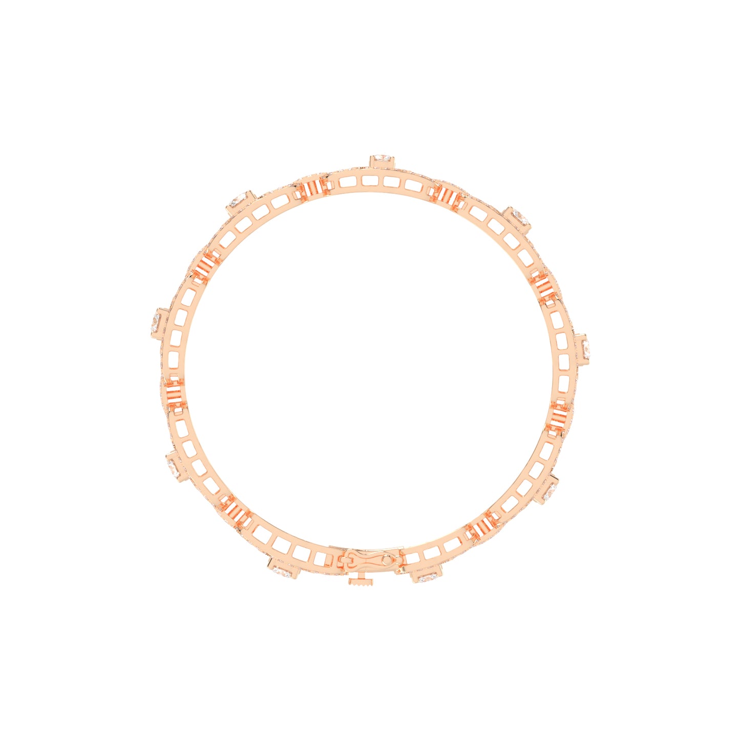 Lumin 375Ct Round Cut Fancy Lab Diamond Bracelet
