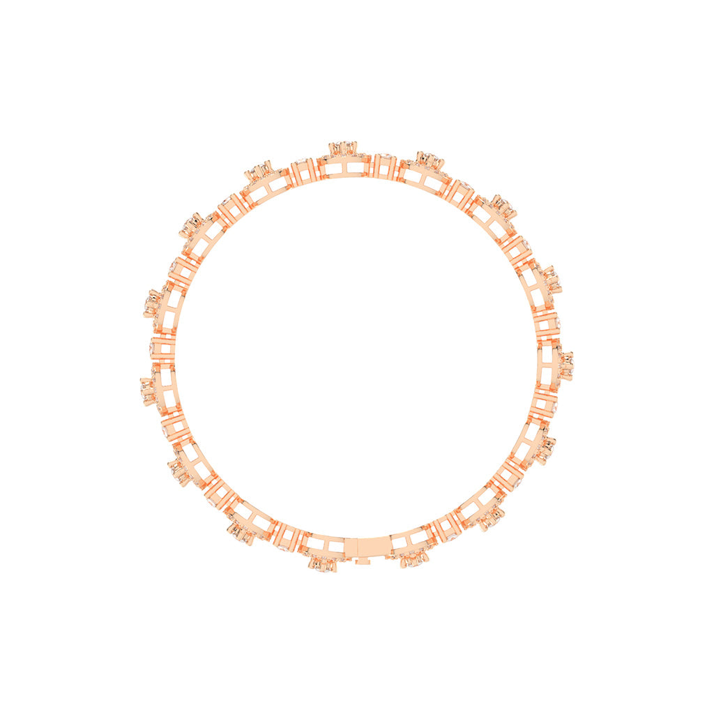 Anya 3.25Ct Studded Round Cut Fancy Lab Diamond Bracelet