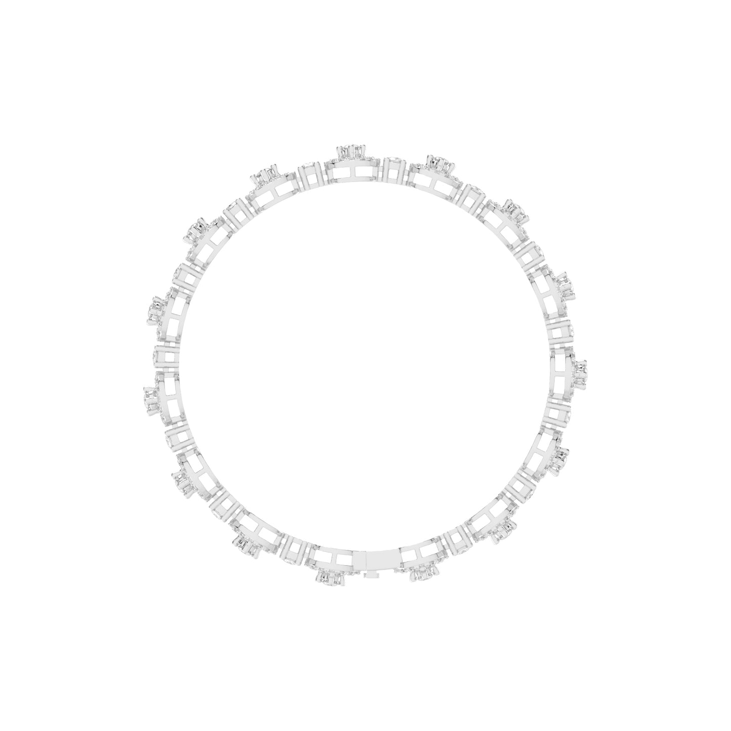 Anya 3.25Ct Studded Round Cut Fancy Lab Diamond Bracelet