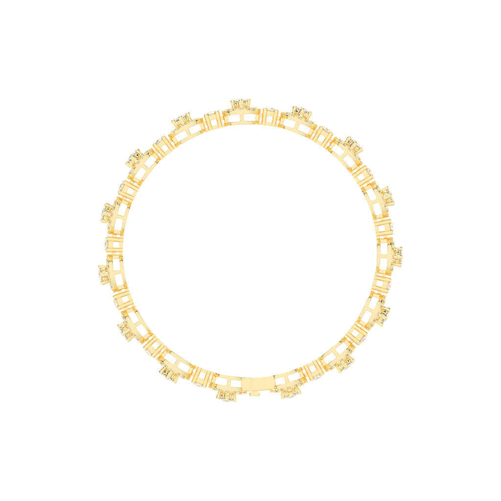 Anya 3.25Ct Studded Round Cut Fancy Lab Diamond Bracelet