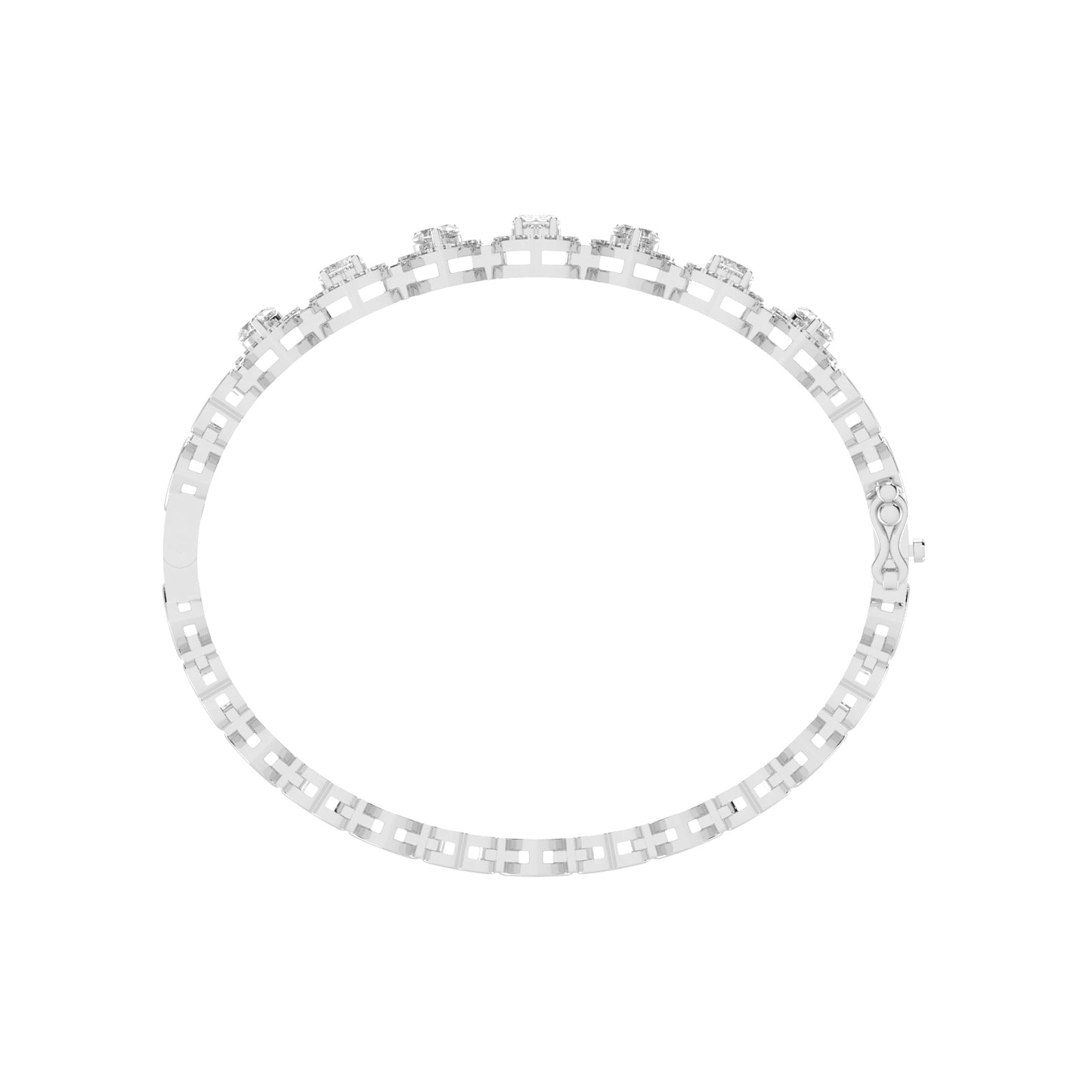 Celara Bezel Heart Cut Kada Lab Diamond Bracelet