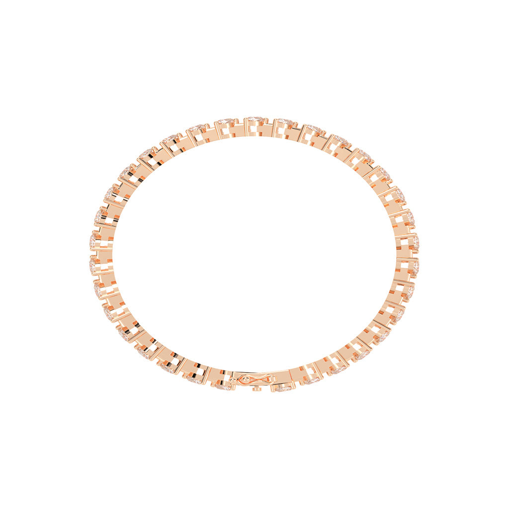 Nyssa Heart Cut Tennis Lab Diamond Bracelet