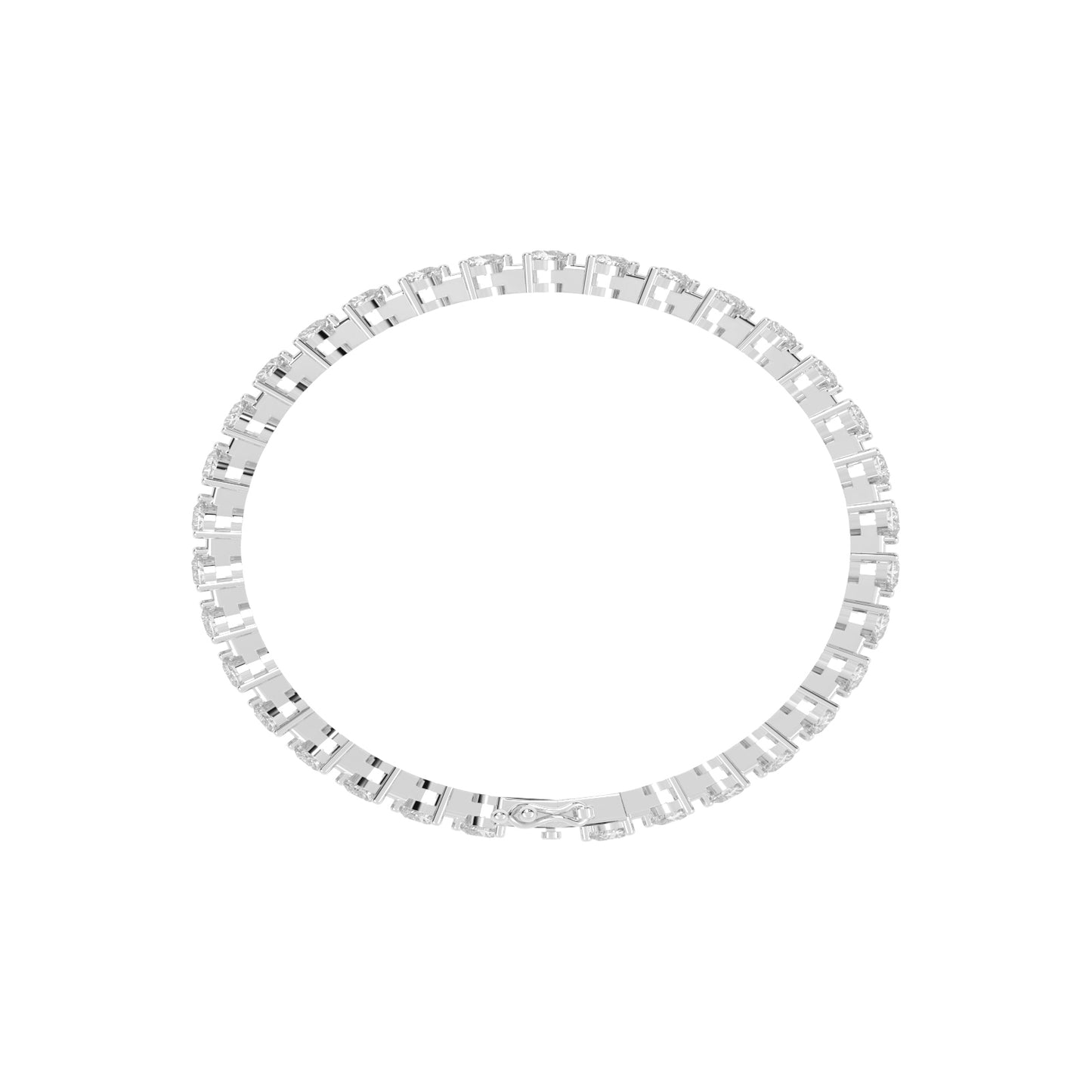 Nyssa Heart Cut Tennis Lab Diamond Bracelet