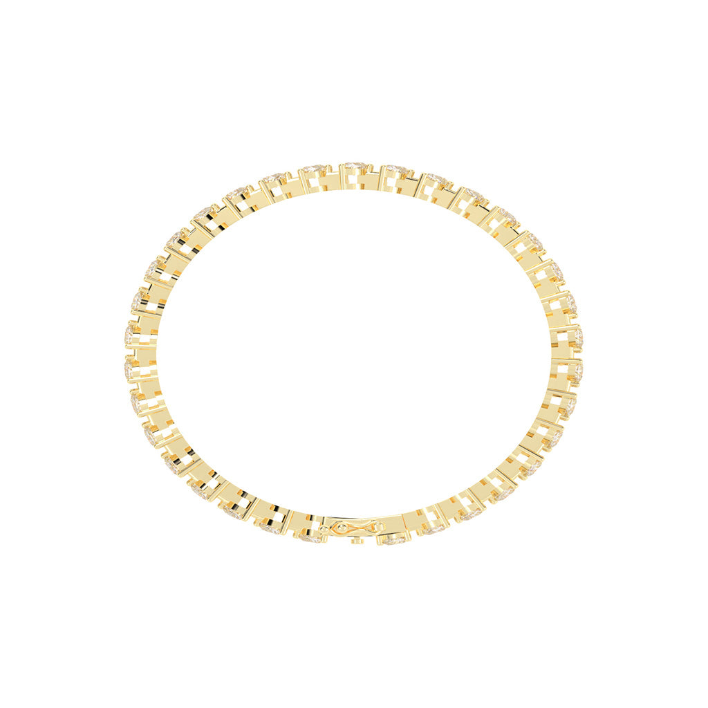Nyssa Heart Cut Tennis Lab Diamond Bracelet