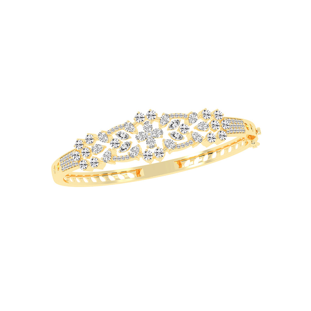 Sienna 375Ct Marquise Cut Kada Lab Diamond Bracelet