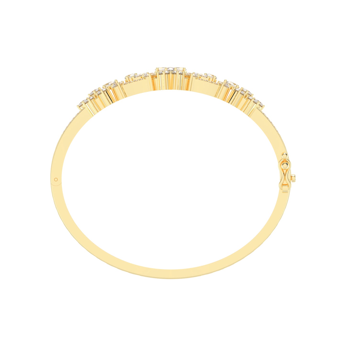 Sienna 375Ct Marquise Cut Kada Lab Diamond Bracelet