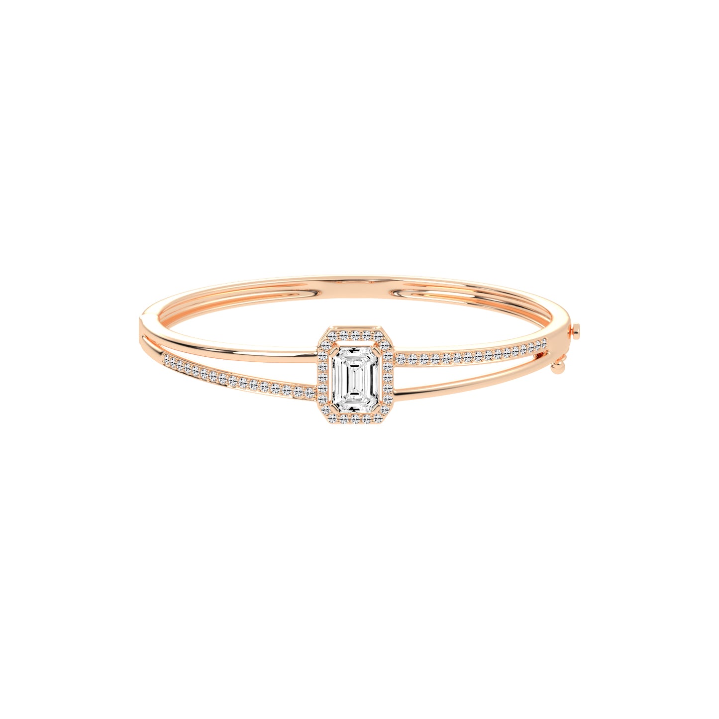 Amelina 4.25Ct Emerald Cut Kada Lab Diamond Bracelet