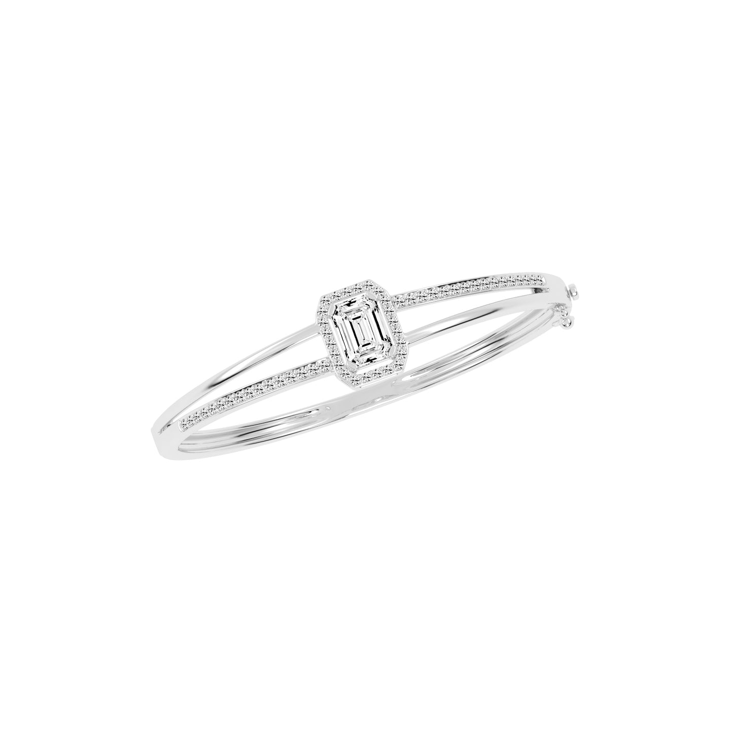 Amelina 4.25Ct Emerald Cut Kada Lab Diamond Bracelet