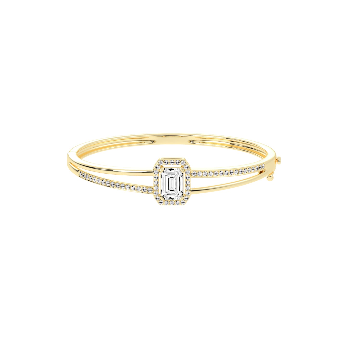 Amelina 4.25Ct Emerald Cut Kada Lab Diamond Bracelet
