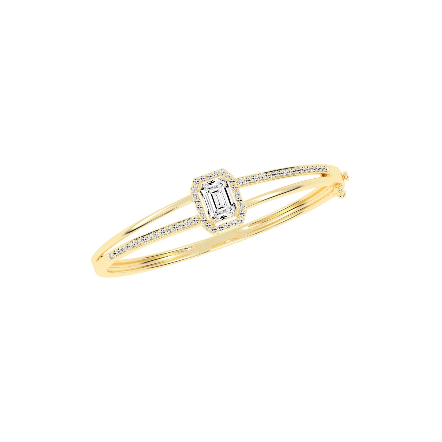 Amelina 4.25Ct Emerald Cut Kada Lab Diamond Bracelet