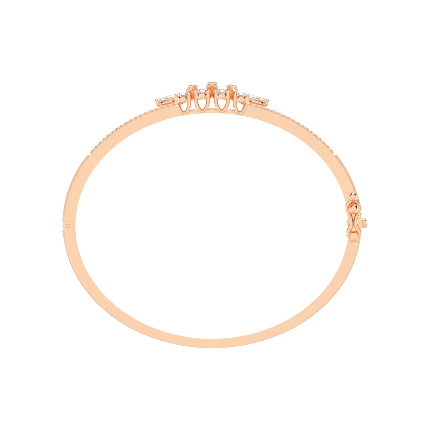 Melis 1.50Ct Split Shank Marquise Cut Kada Lab Diamond Bracelet