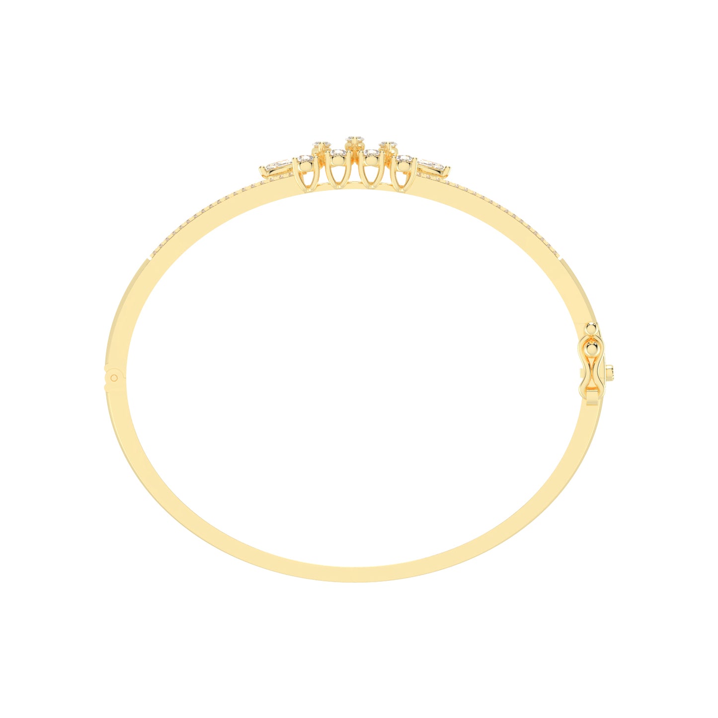 Melis 1.50Ct Split Shank Marquise Cut Kada Lab Diamond Bracelet