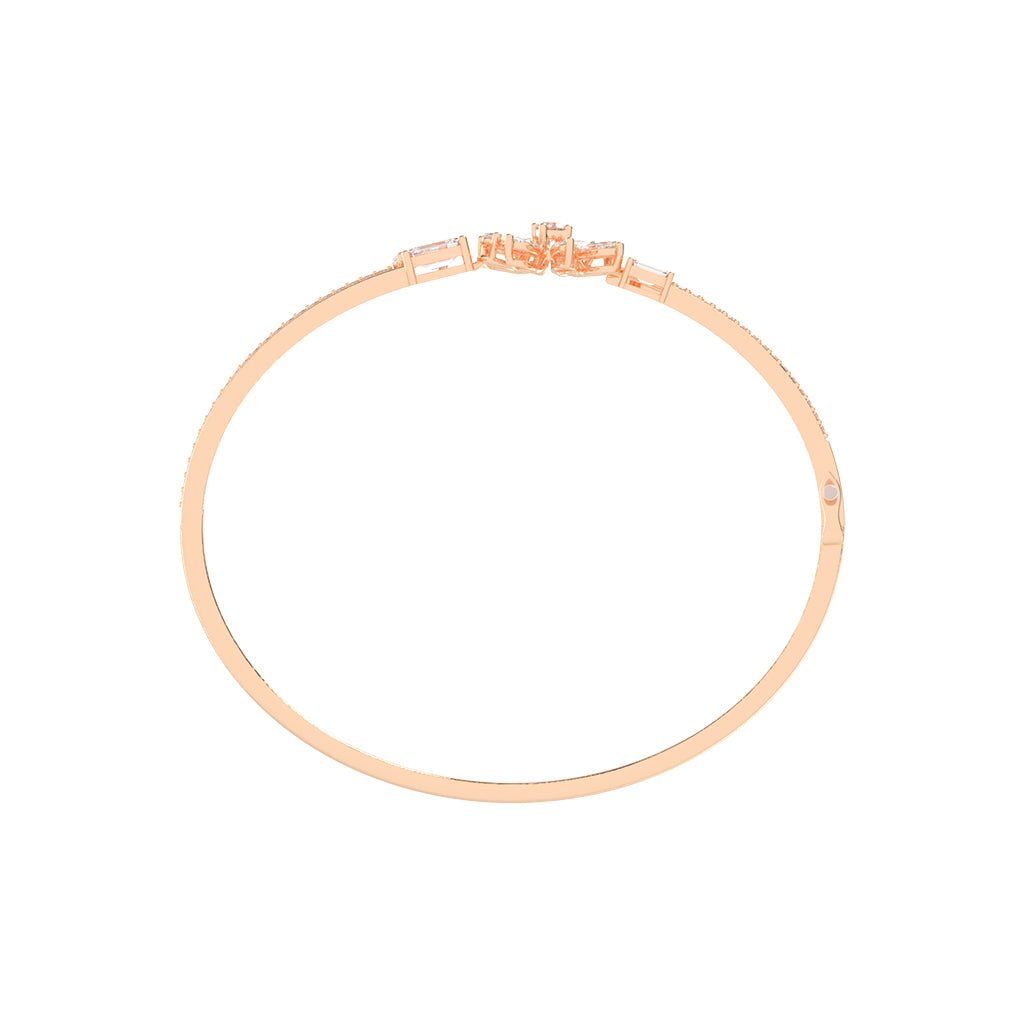 Orla Split Emerald Cut Kada Lab Diamond Bracelet