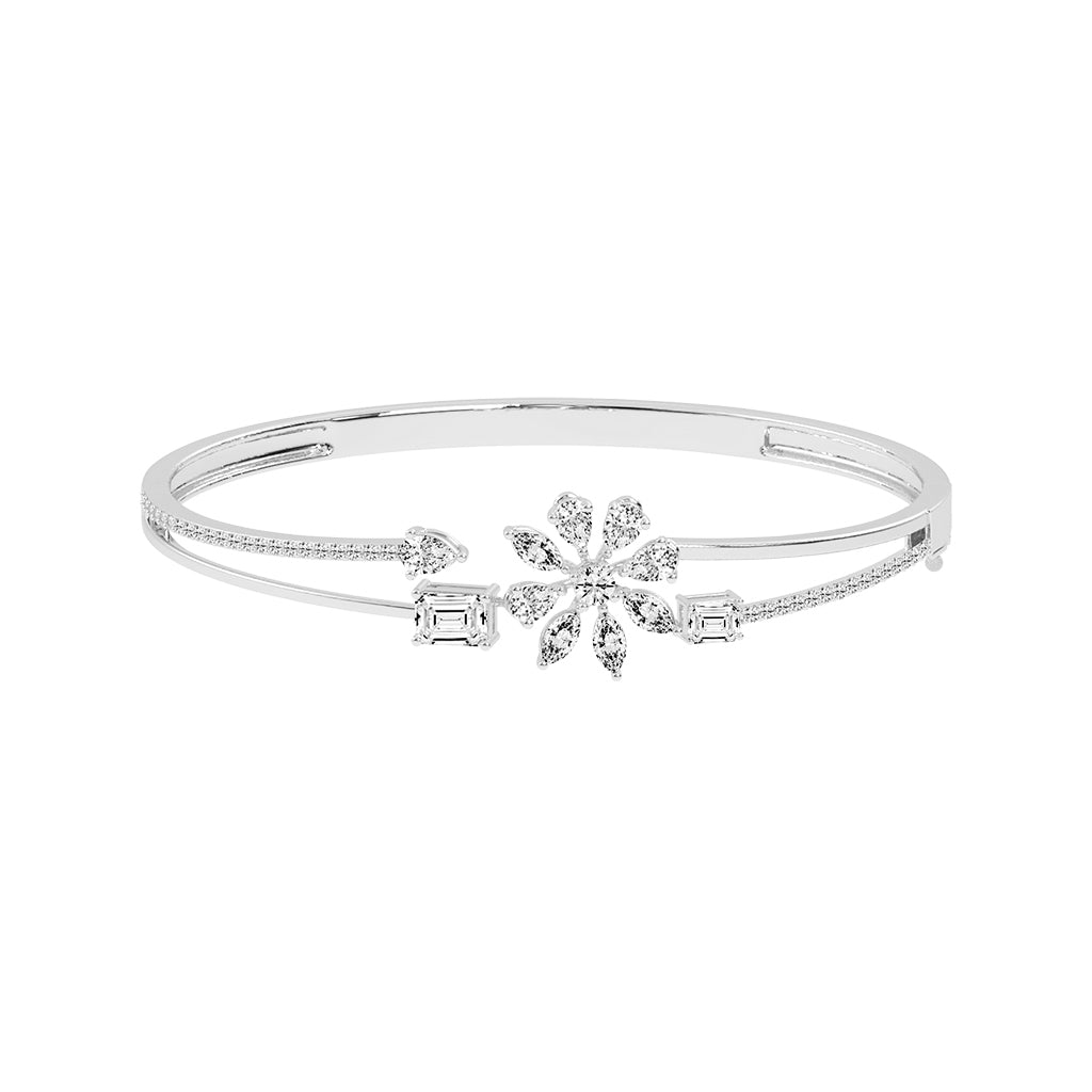 Orla Split Emerald Cut Kada Lab Diamond Bracelet