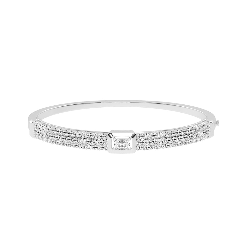 Eira 3Ct Four Row Radiant Cut Kada Lab Diamond Bracelet