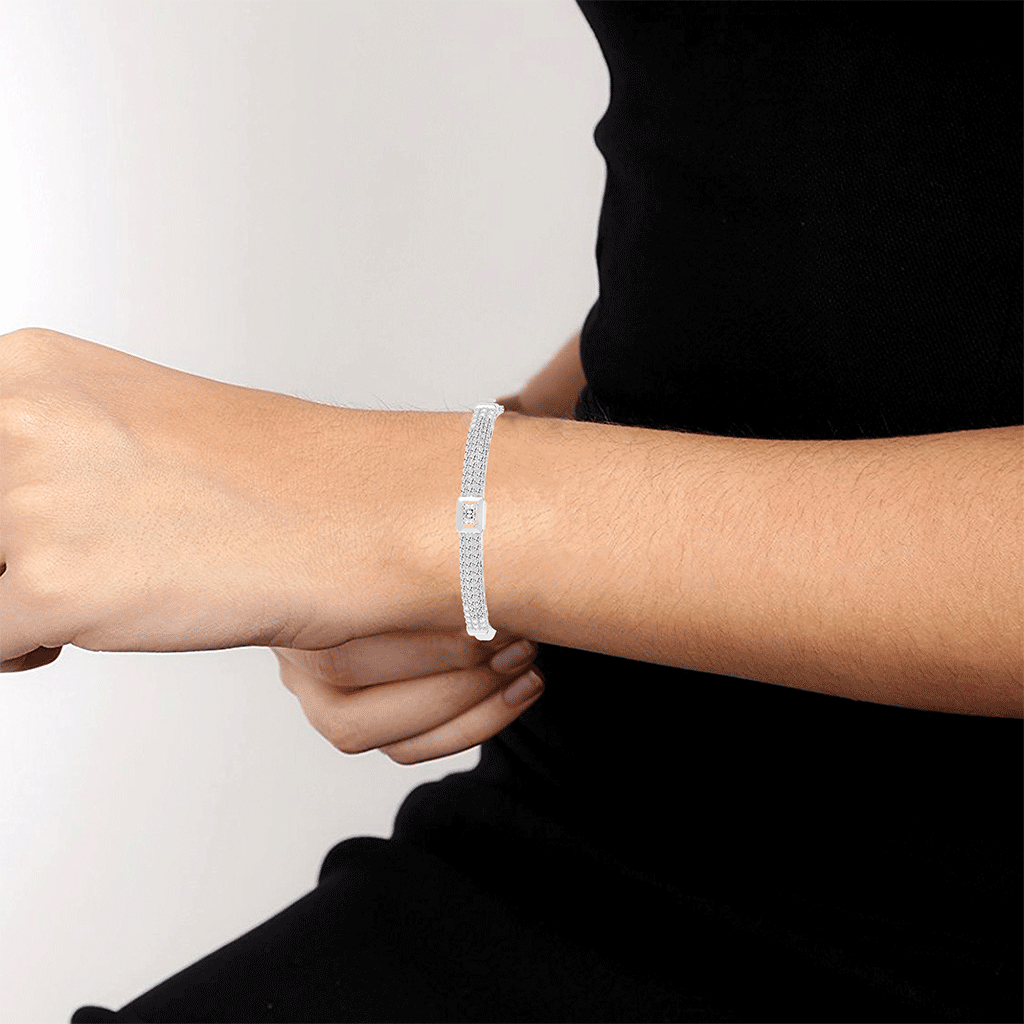 Eira 3Ct Four Row Radiant Cut Kada Lab Diamond Bracelet