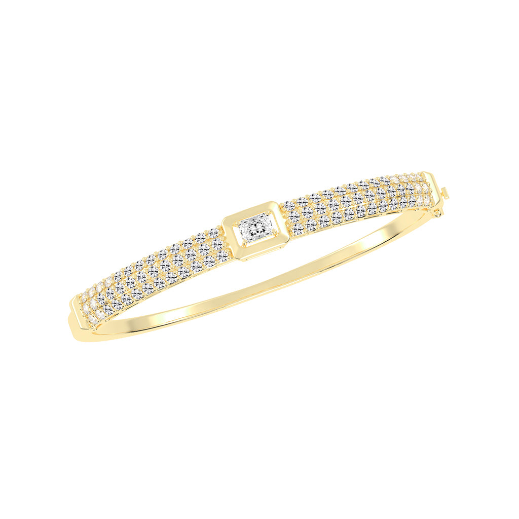 Eira 3Ct Four Row Radiant Cut Kada Lab Diamond Bracelet