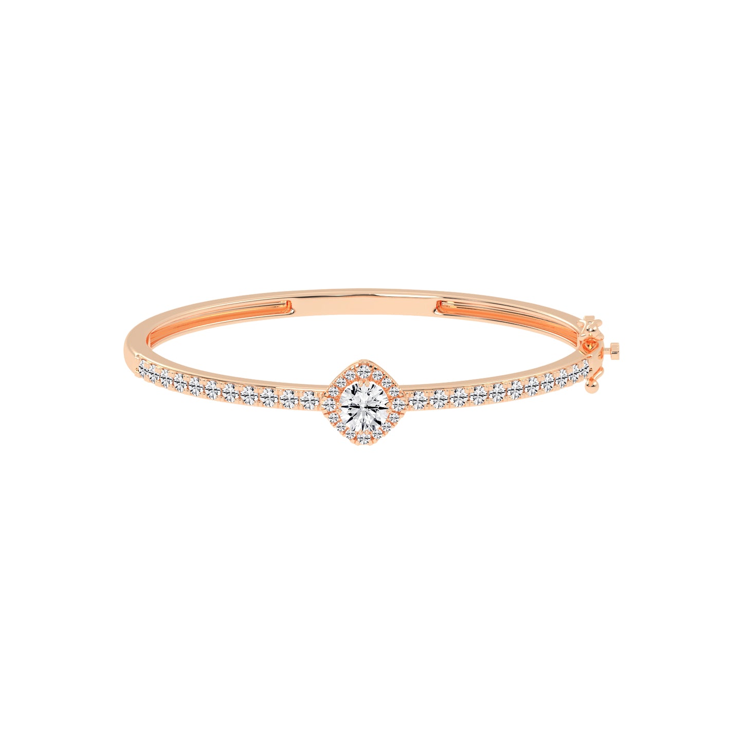 Mirae 250Ct Round Cut Kada Lab Diamond Bracelet