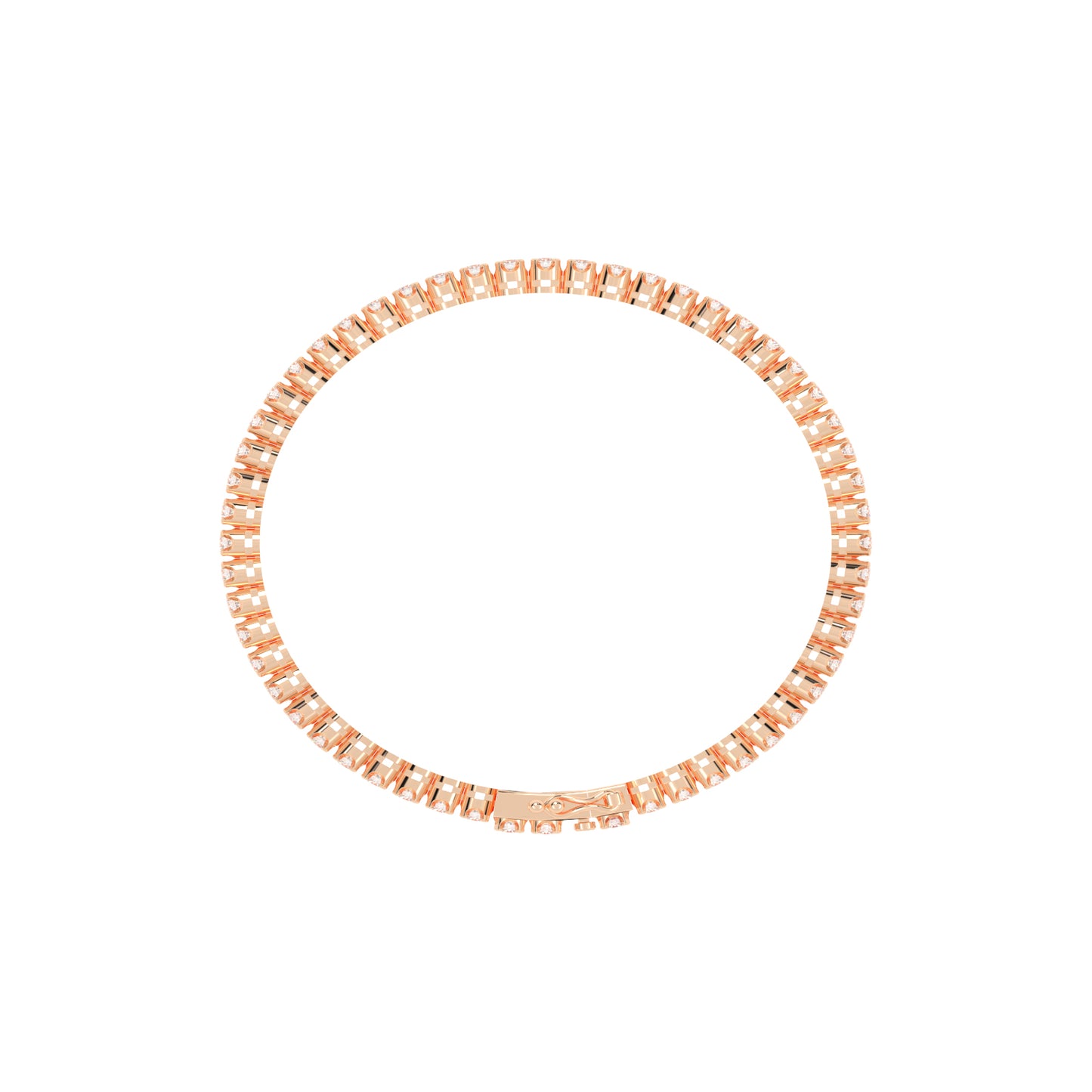 Viora 1.50Ct Miracle Setting Round Cut Tennis Lab Diamond Bracelet