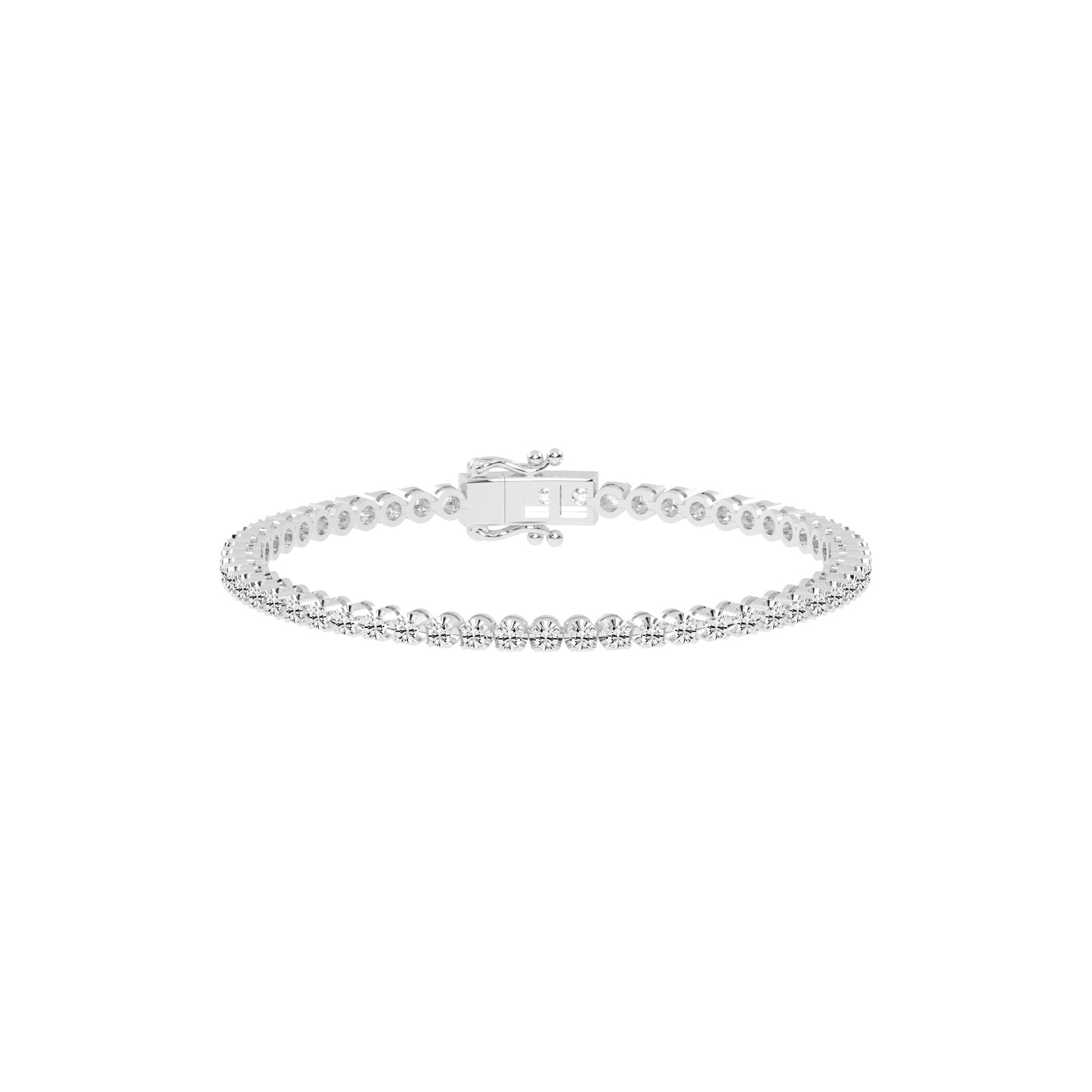 Viora 1.50Ct Miracle Setting Round Cut Tennis Lab Diamond Bracelet
