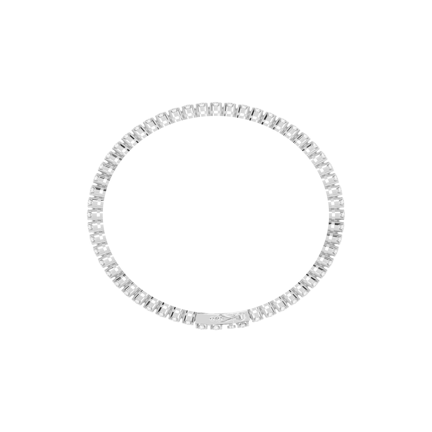 Viora 1.50Ct Miracle Setting Round Cut Tennis Lab Diamond Bracelet
