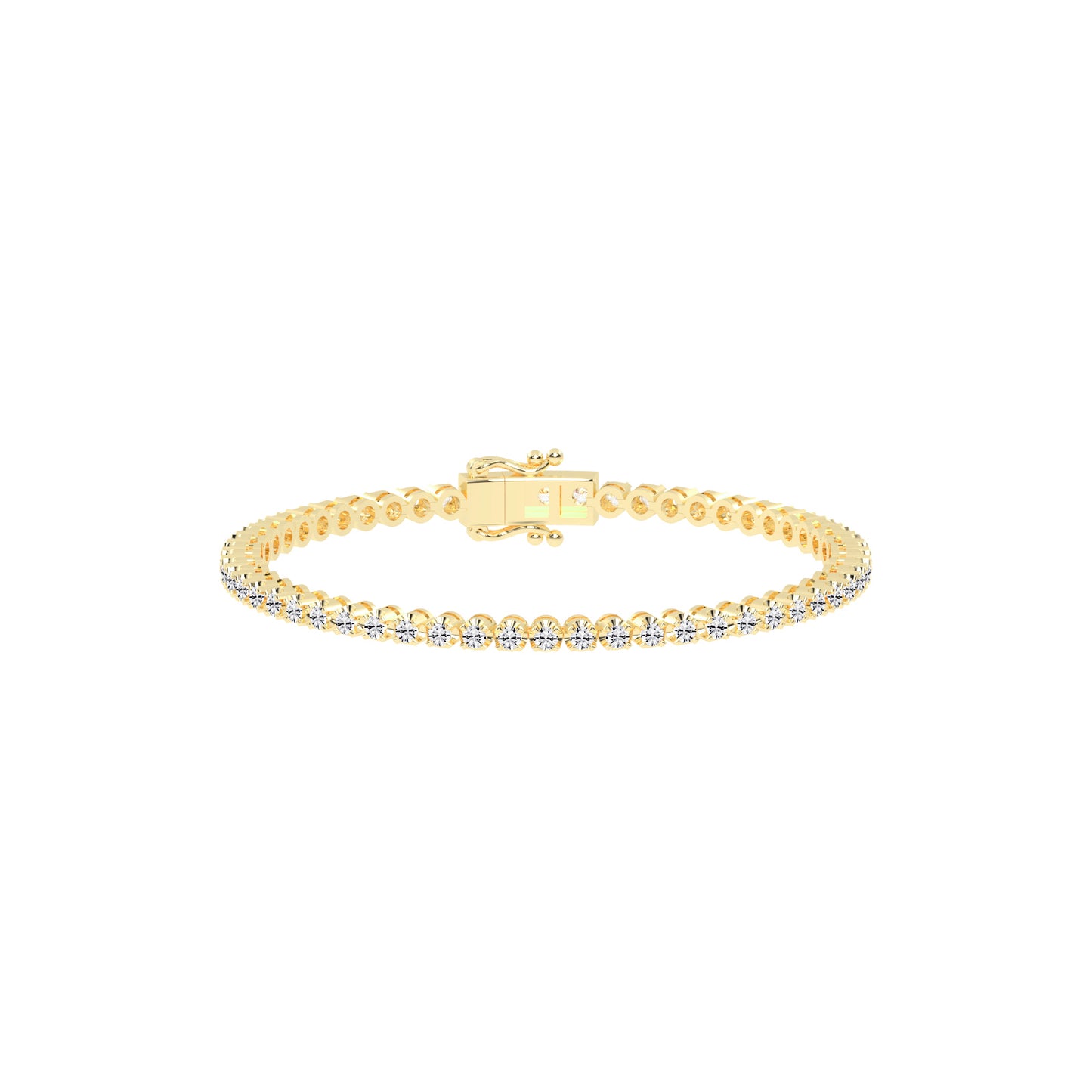 Viora 1.50Ct Miracle Setting Round Cut Tennis Lab Diamond Bracelet
