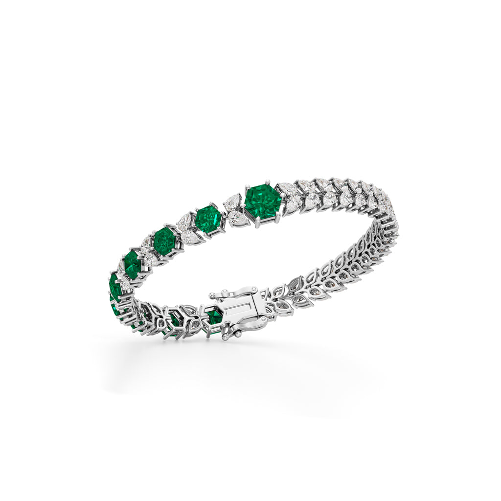 Emerald Radiance Link Bracelet