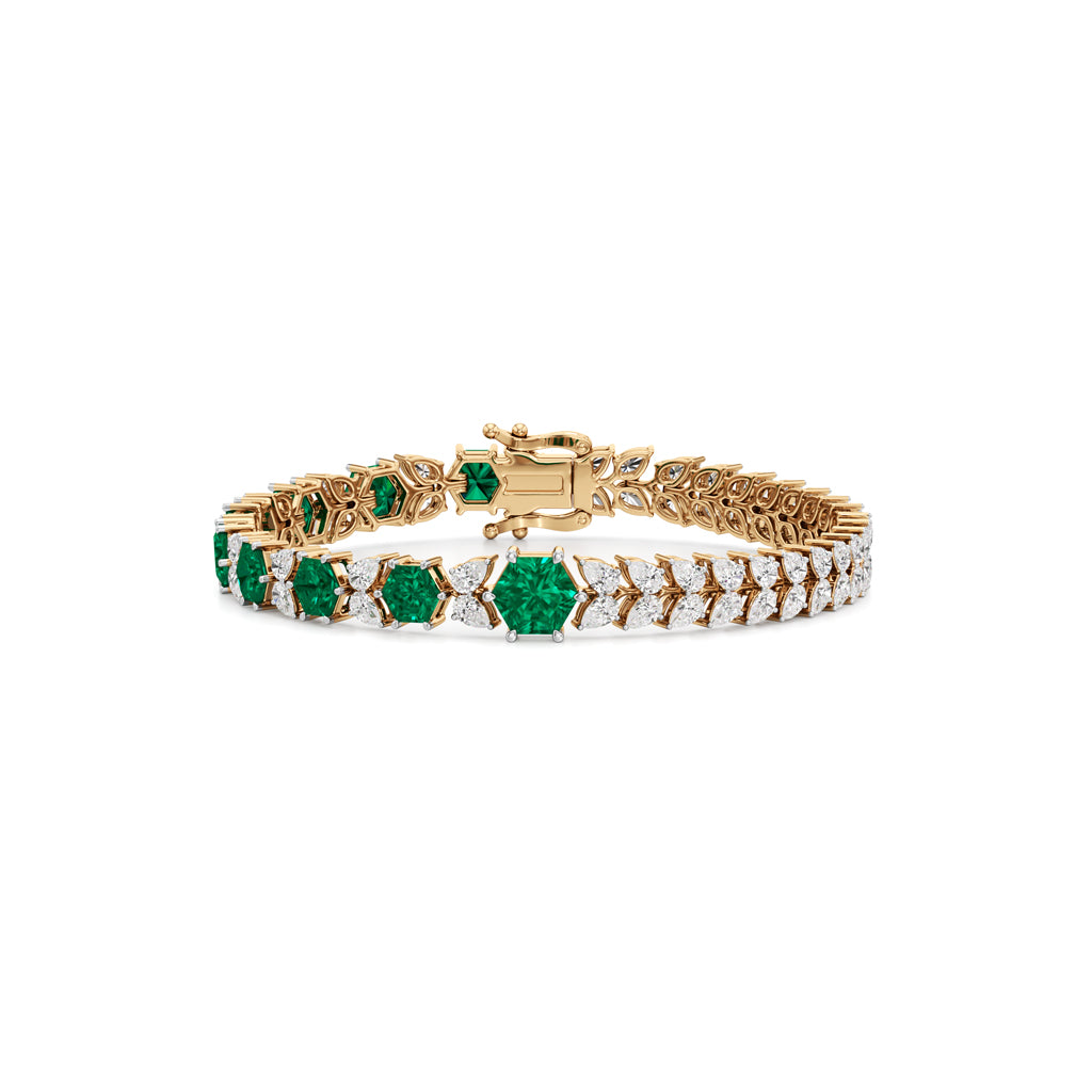 Emerald Radiance Link Bracelet