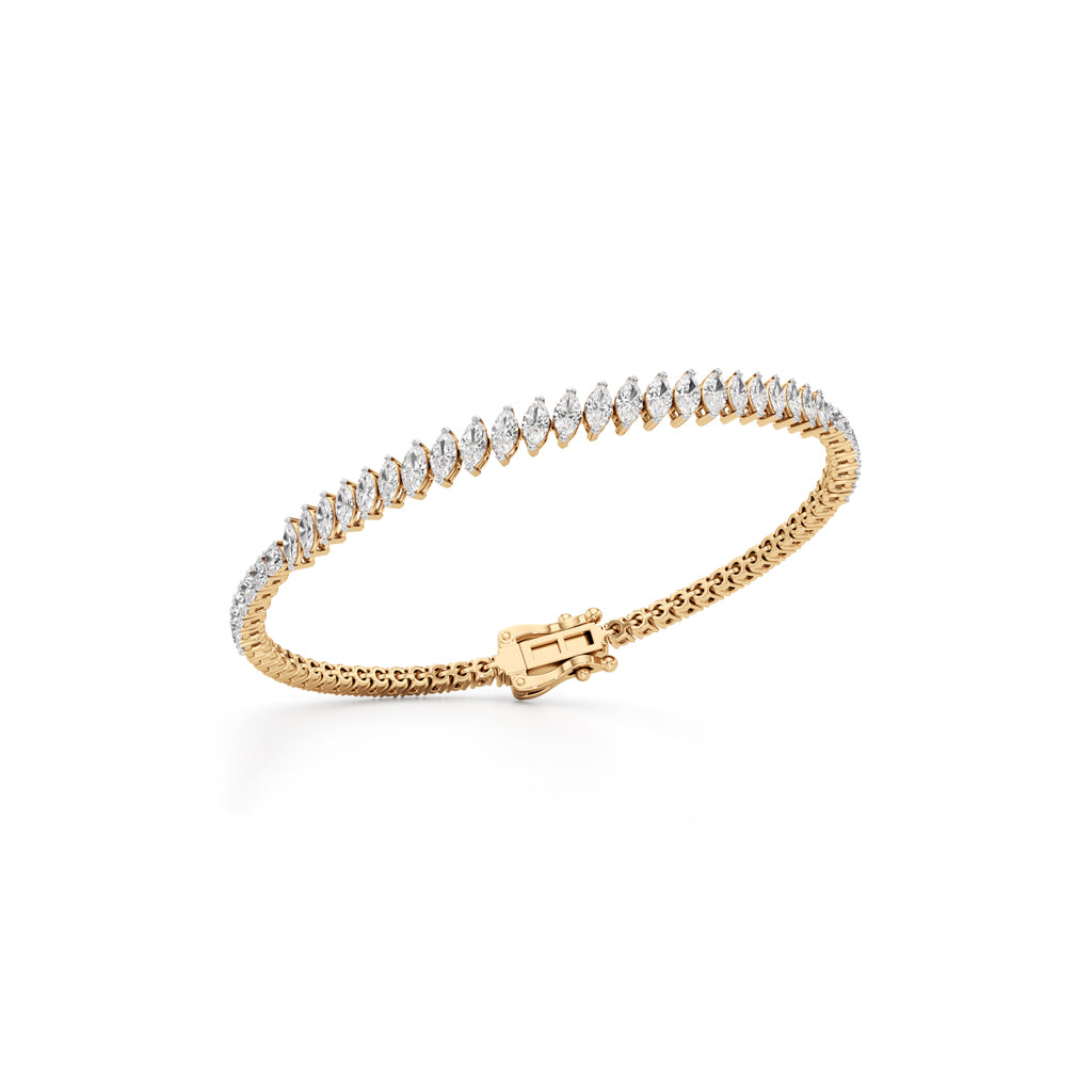 Luminous Marquise Round Diamond Bracelet