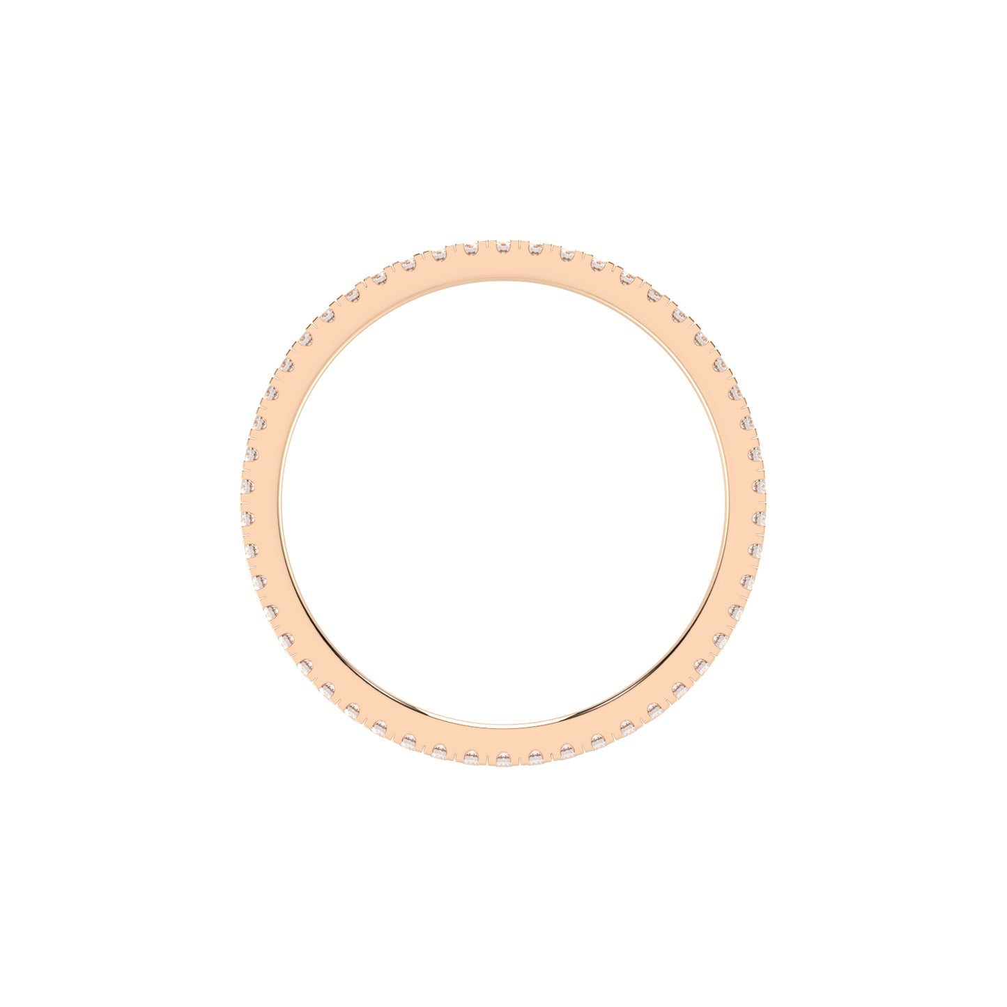 Lustria shared prong eternity lab diamond ring
