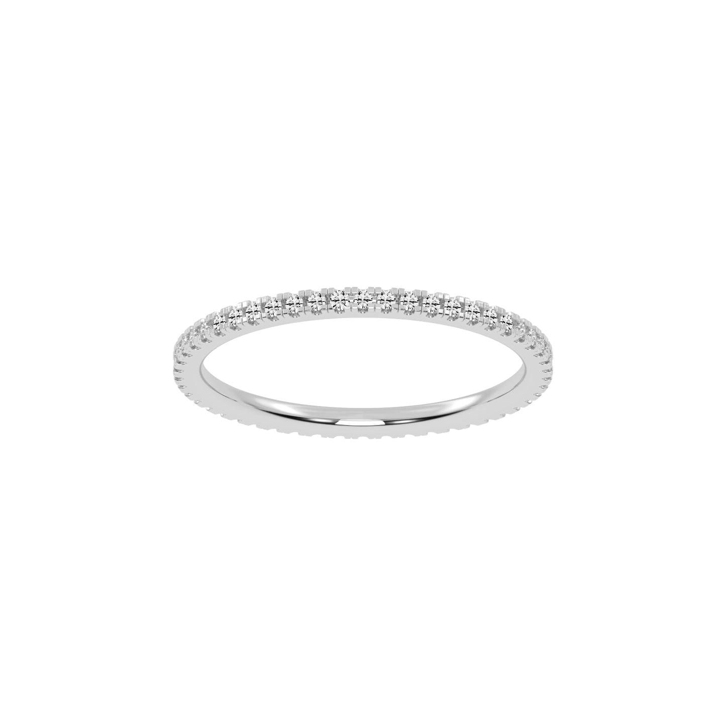 Lustria shared prong eternity lab diamond ring