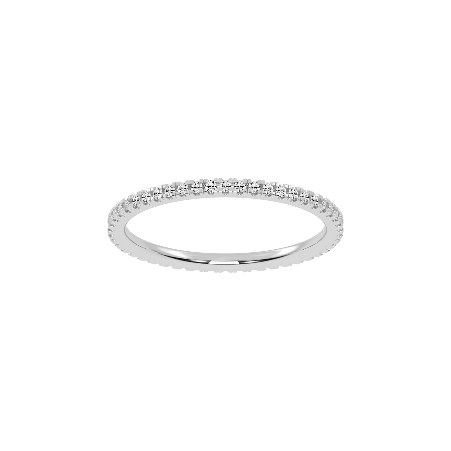 Lustria shared prong eternity lab diamond ring