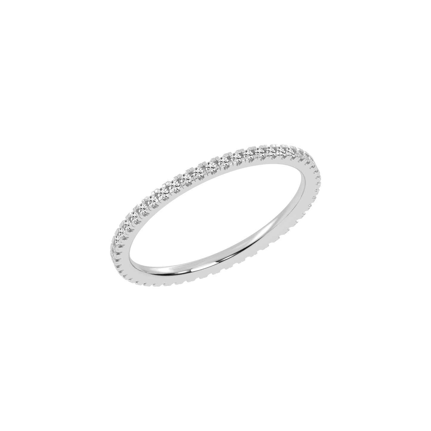 Lustria shared prong eternity lab diamond ring