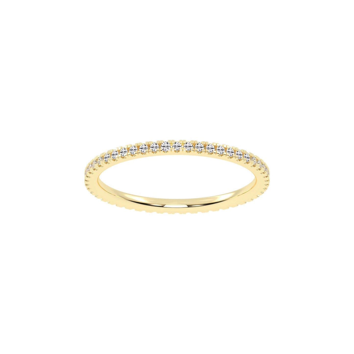 Lustria shared prong eternity lab diamond ring