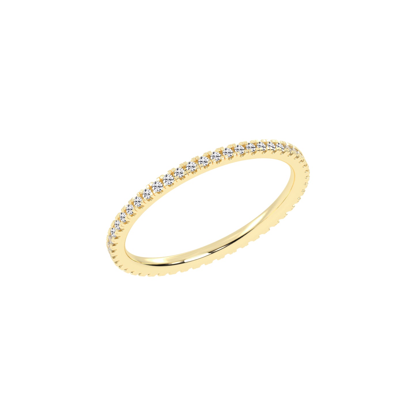 Lustria shared prong eternity lab diamond ring