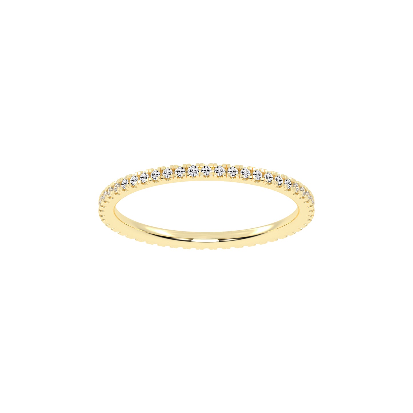 Lustria shared prong eternity lab diamond ring