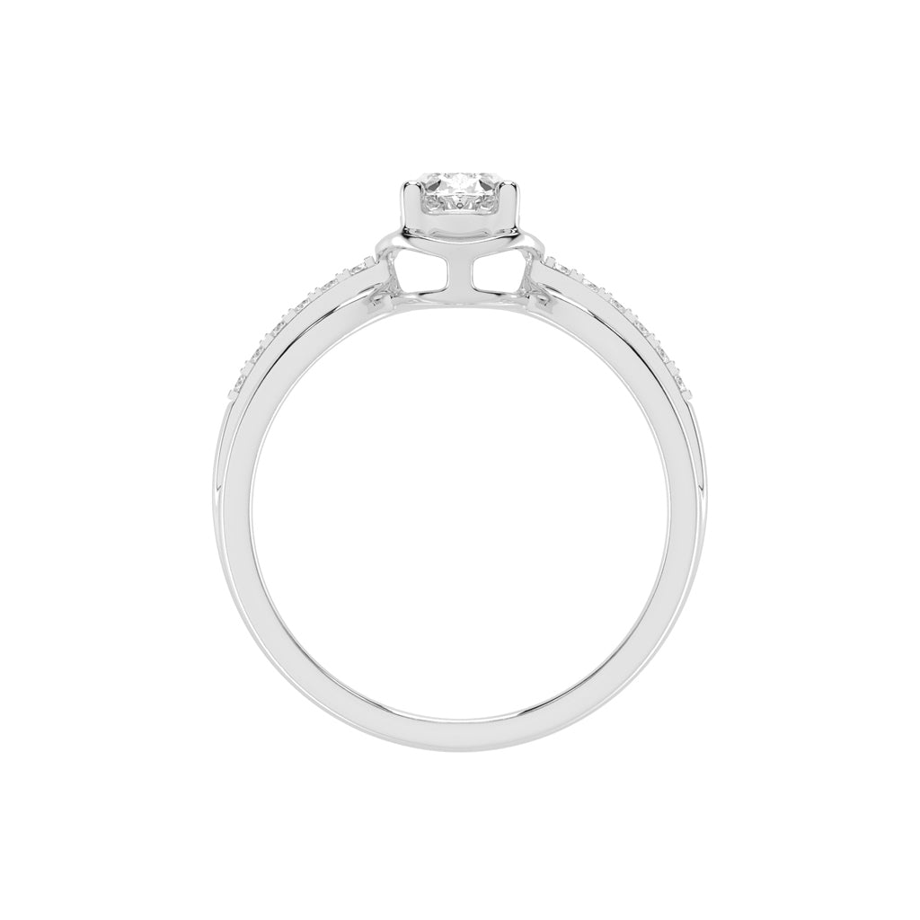 Triavell Split shank oval cut classic lab diamond ring