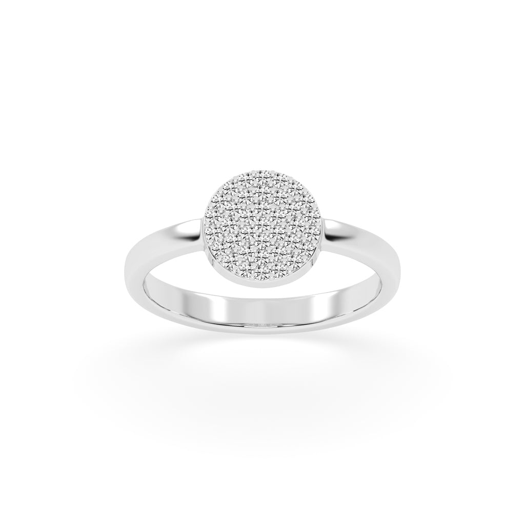 Deloria traditional round cut delicate lab diamond ring