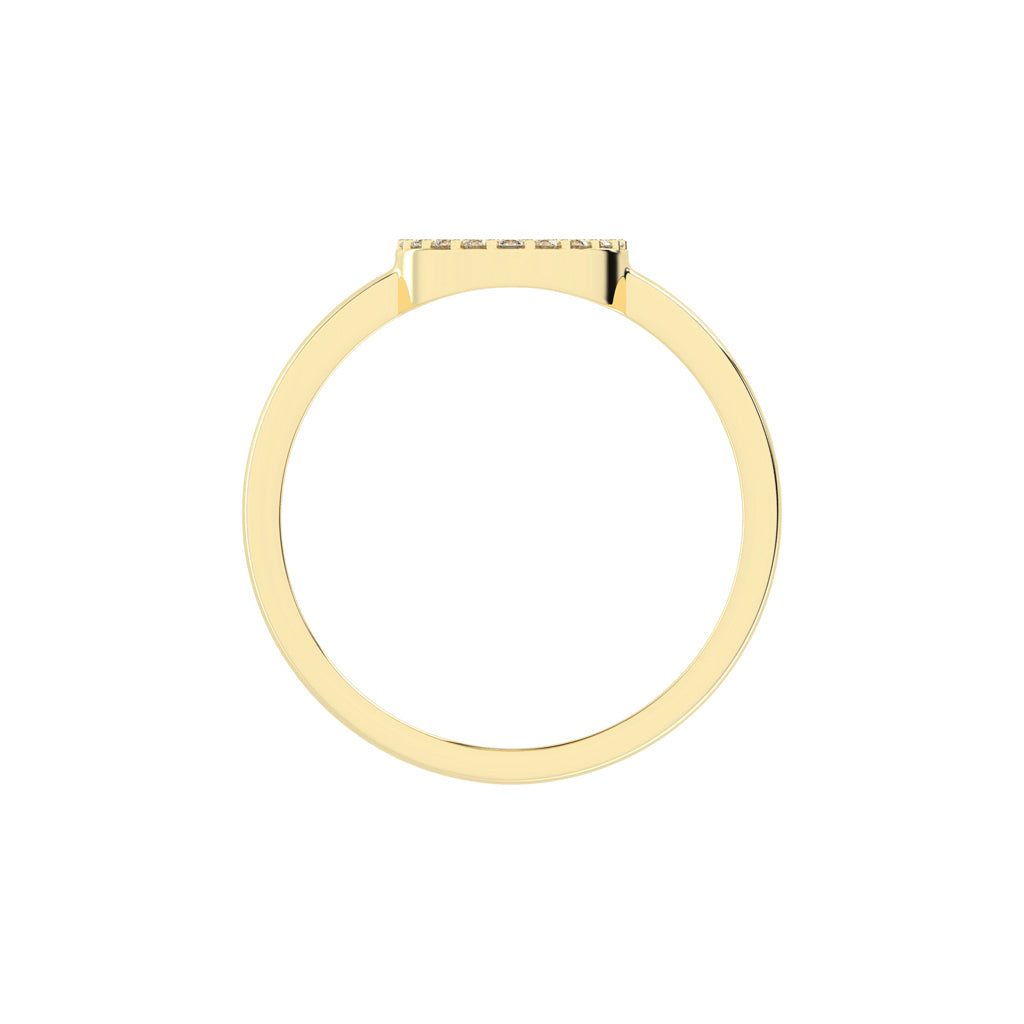 Deloria traditional round cut delicate lab diamond ring