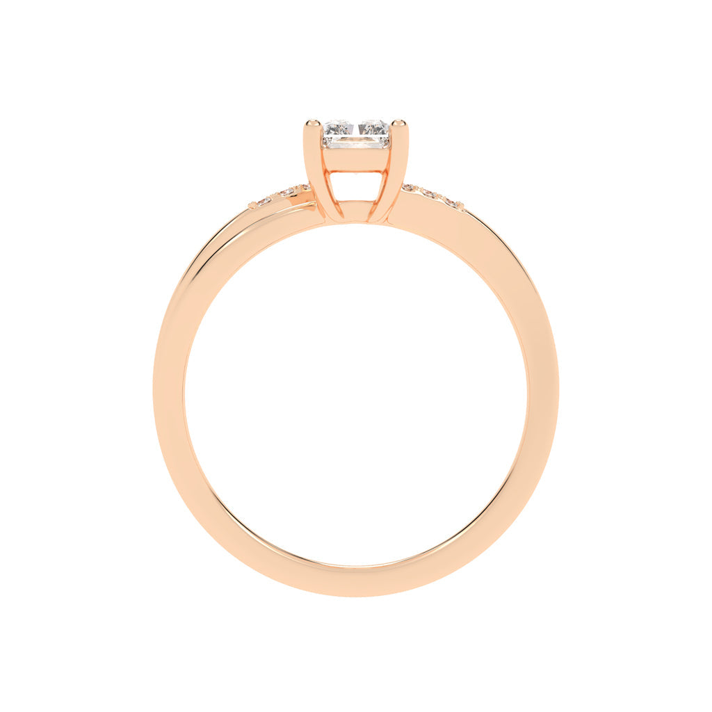 Lavenza Furay radiant cut classic lab diamond ring