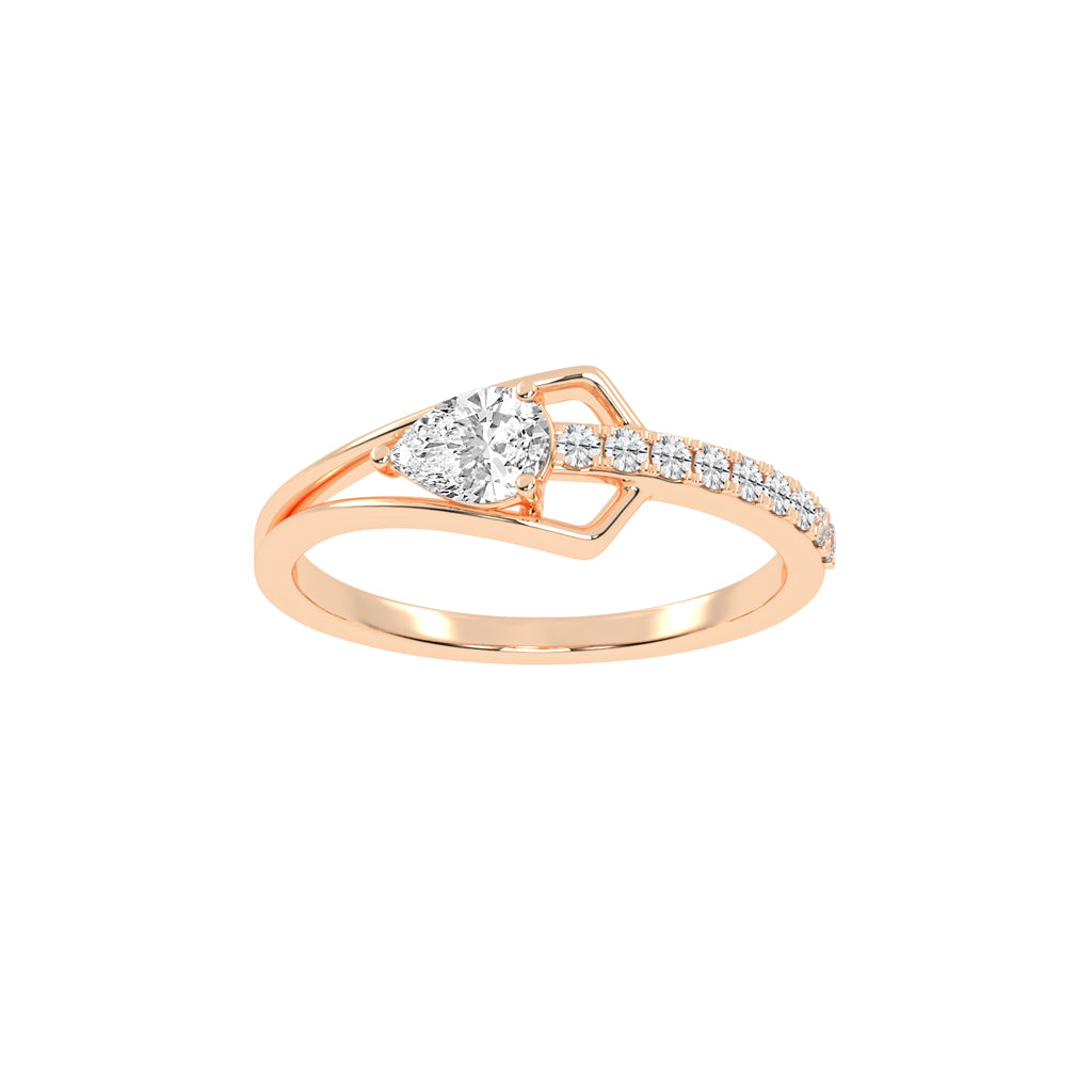 Celestia Curve Teardrop Elegance Ring